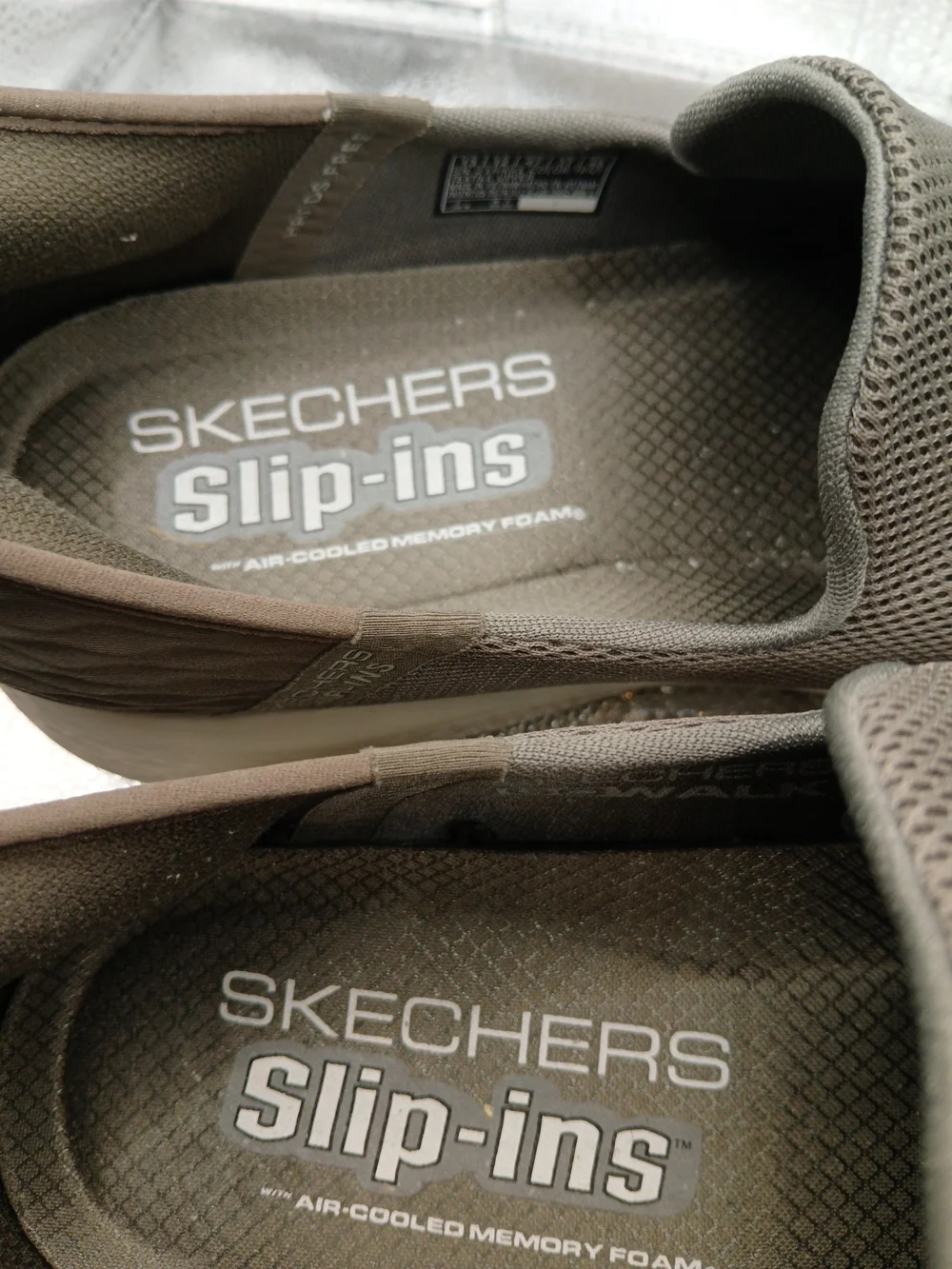 Skechers Dark Taupe GOwalk Slip-On Mesh Sneakers Men's Size 13